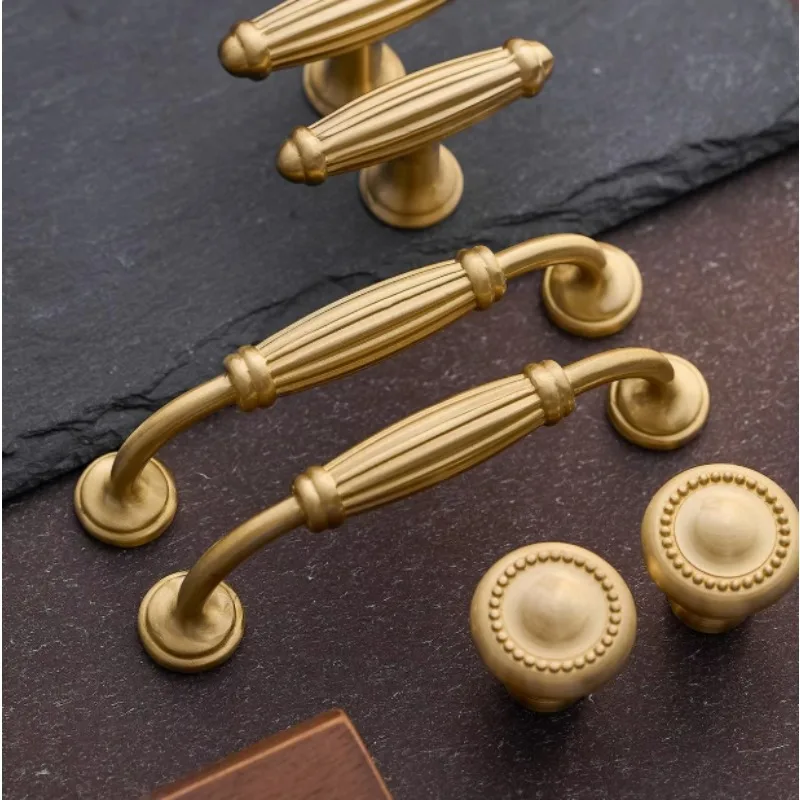 

American Brass Furniture Handle European Wardrobe Cabinet Shoe Cabinet Door Handle Kitchen Cabinet Knob Cupboard Door Pulls