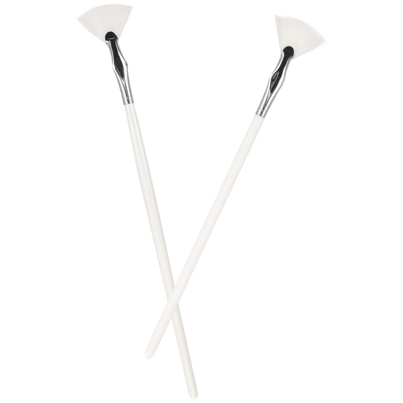 2Pcs Lash Fan Mascara Brush Eyelash Eyebrow Curved Lash Makeup Use Travel Practice Tools Mascara Brush Eye Brow