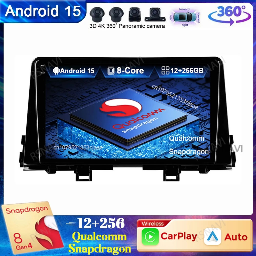 

Android 15 Car Radio For KIA PICANTO Morning 2017 2018 2019 2020 QLED Viedo Player Stereo Qualcomm 5G WIFI Head Unit DSP BT DVD