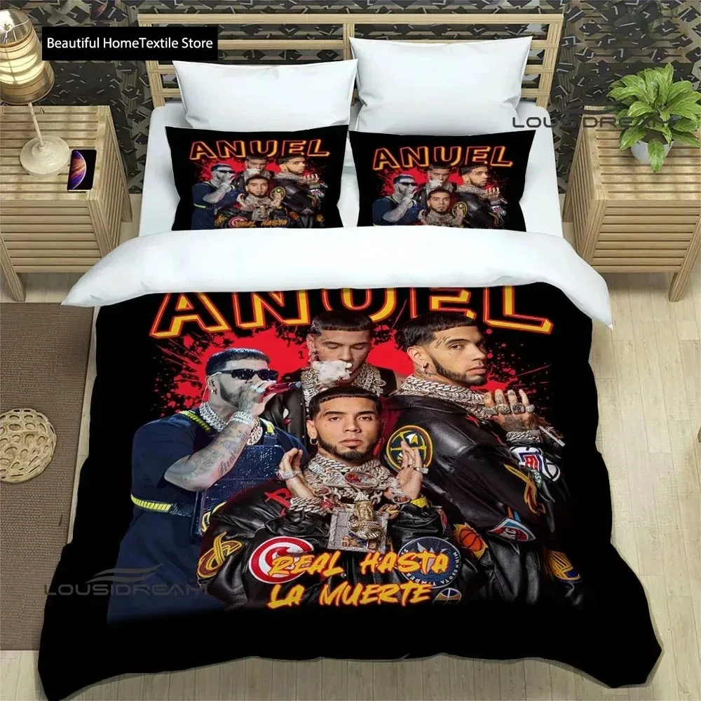 Rapper Anuel AA Printed  Bedding Sets Exquisite Bed Supplies Set Duvet Cover Bed Comforter Set Bedding Set Luxury Birthday Gift