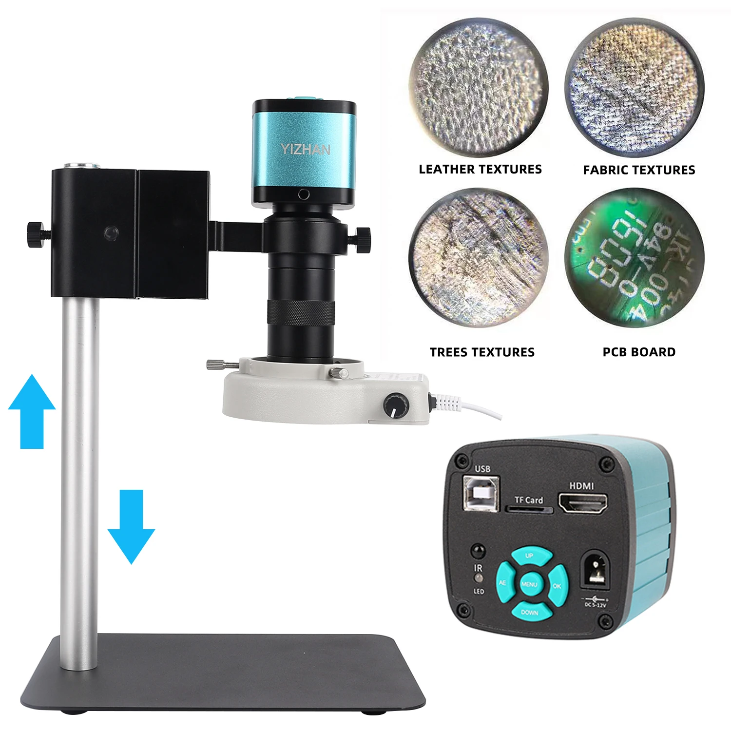 48MP 13MP 1080P Digital Microscope Soldering 4K HDMI USB VGA Microscope Camera 130X Zoom Lens For Electronics Repair PCB Laptop