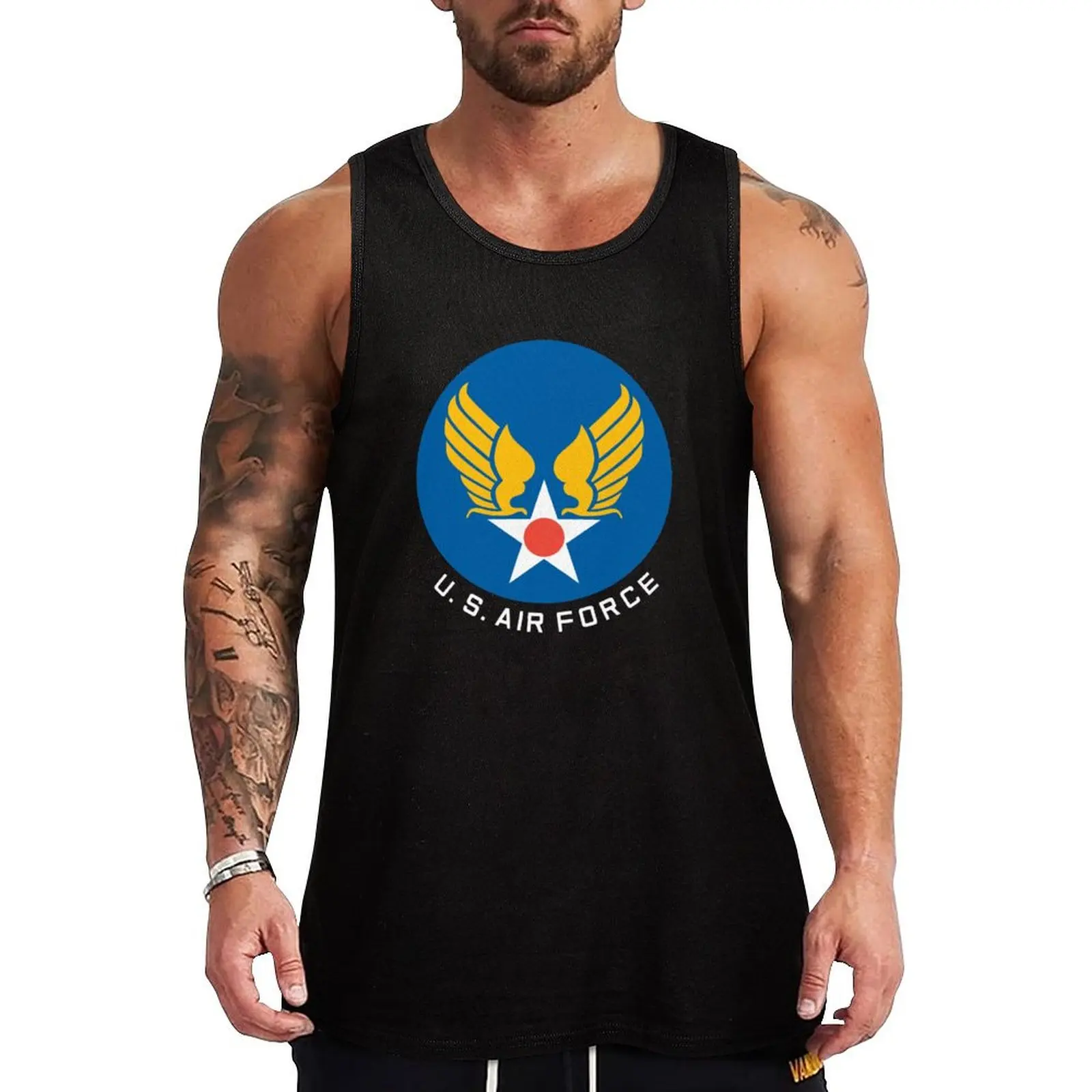 

Carol Danvers US Air Force Tank Top anime top Men's fitness t-shirt Men gym sportswear