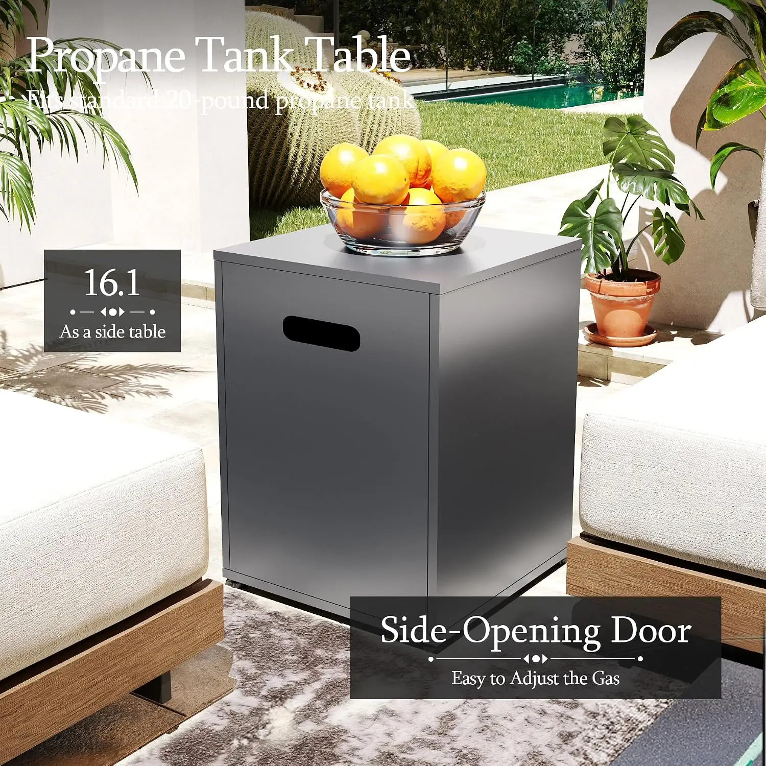 42-inch Outdoor Propane Gas Fire Pit Table Grey, Customized