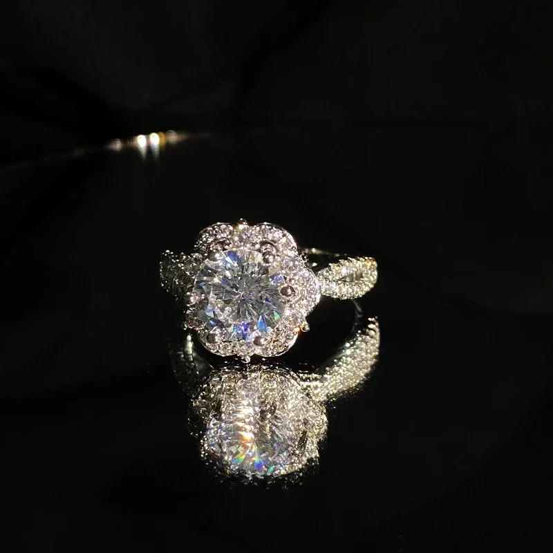 

MDLFES Moissan Diamond Style Japanese Cherry Blossom Niche Girl Wedding Dress White Copper Gilded