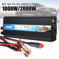 Power Inverter with USB Charger Modified sine wave inverter Univesal 1000W 2000W DC 12v To AC 220V Car Voltage Converter