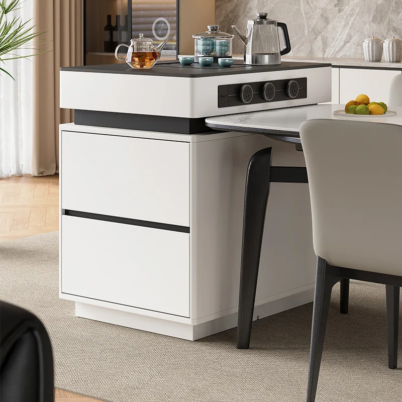 Island cabinets can be moved separately, small-sized upside-down dining table integrated kitchen guide table cabinet