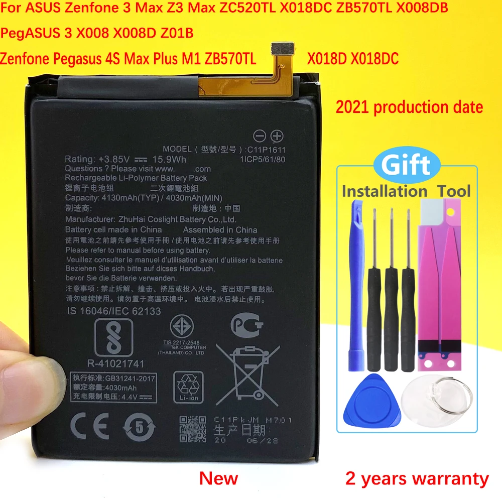 

4130mAh C11P1611 Battery For ASUS Zenfone 3 Max Z3 MAX ZC520TL PegASUS 3 X008 X008D Z01B Phone+Tracking Number