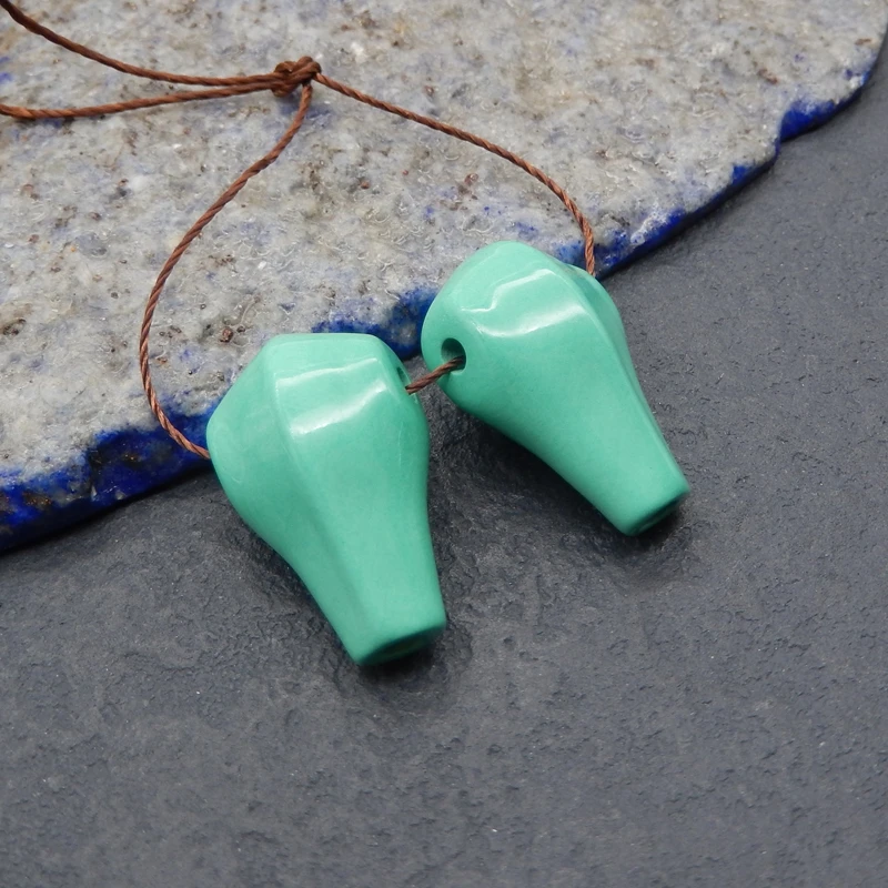 

B&F Turquoise Stone Beads, Handmade Natural stones beads, Polished Stones for jewelry Making Supplies