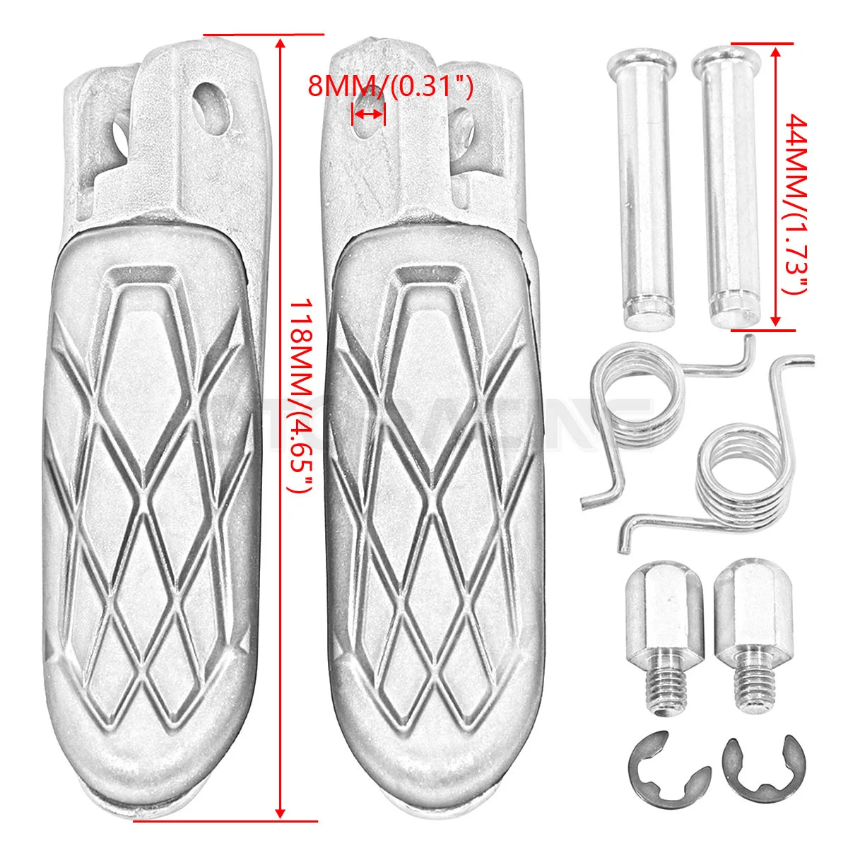 Motorcycle Driver Rider Foot Pegs Footrests For Suzuki Hayabusa GSX1300R GSX1300 R 2022-2023