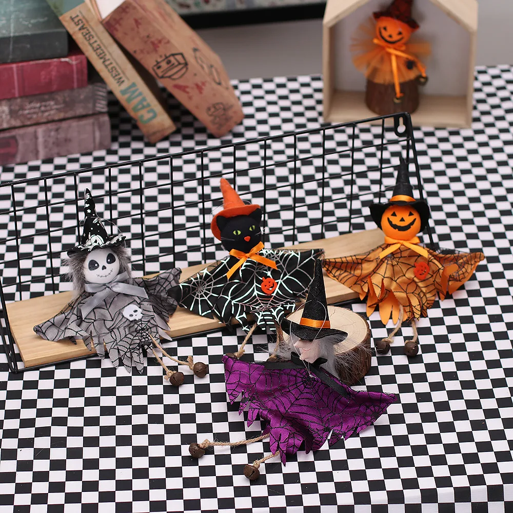 Halloween Decorations Doll Bar Decor Pumpkin Ghost Witch Pendant Scary Halloween Kids Gift Halloween Party Decoration for Home