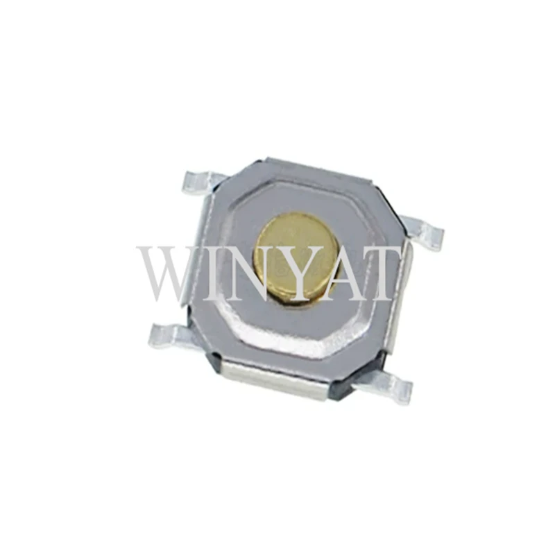 100pcs 4X4X1.5 4pin Copper-Headed Push-Button Switch with Waterproof Function 5X5X1.5 LCD Display Electronic Component