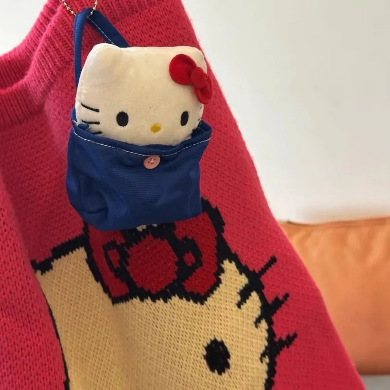 Kawaii Sanrio Hello Kitty Leuke Tas Serie Pluche Pop Rugzak Hanger Pluche Pop Hanger Meisje Anime Festival Verjaardagscadeau