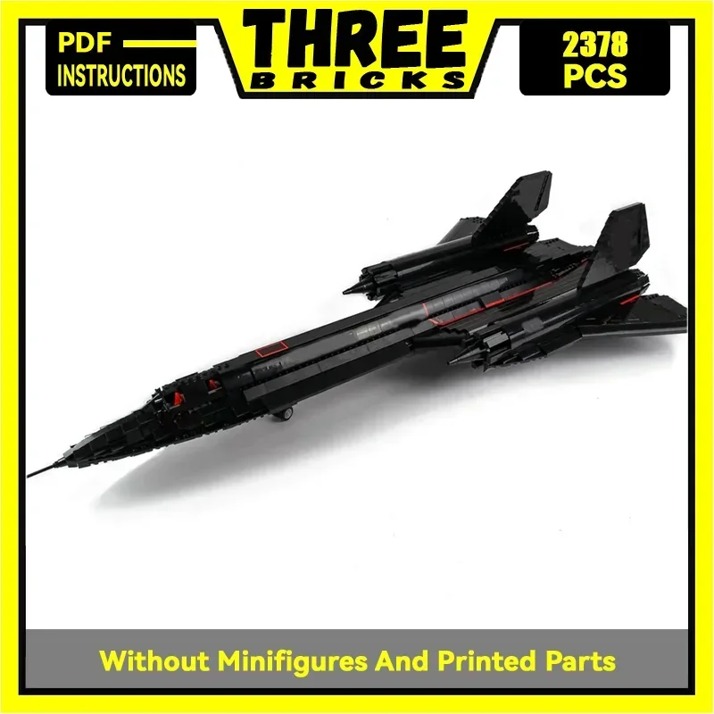 Military Model Moc Building Bricks SR-71 Blackbird Aircraft Technology Modular Blocks Gifts Christmas Toys DIY Sets Assembly