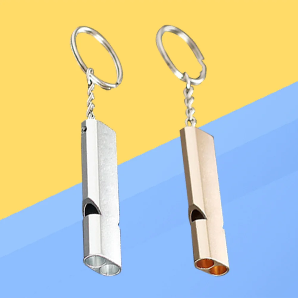 2 قطعة صافرة الطوارئ بصوت عال صفارة إنقاذ للأنشطة الخارجية عالية التردد أنبوب مزدوج تحت الماء استخدام الألومنيوم بأكسيد #3