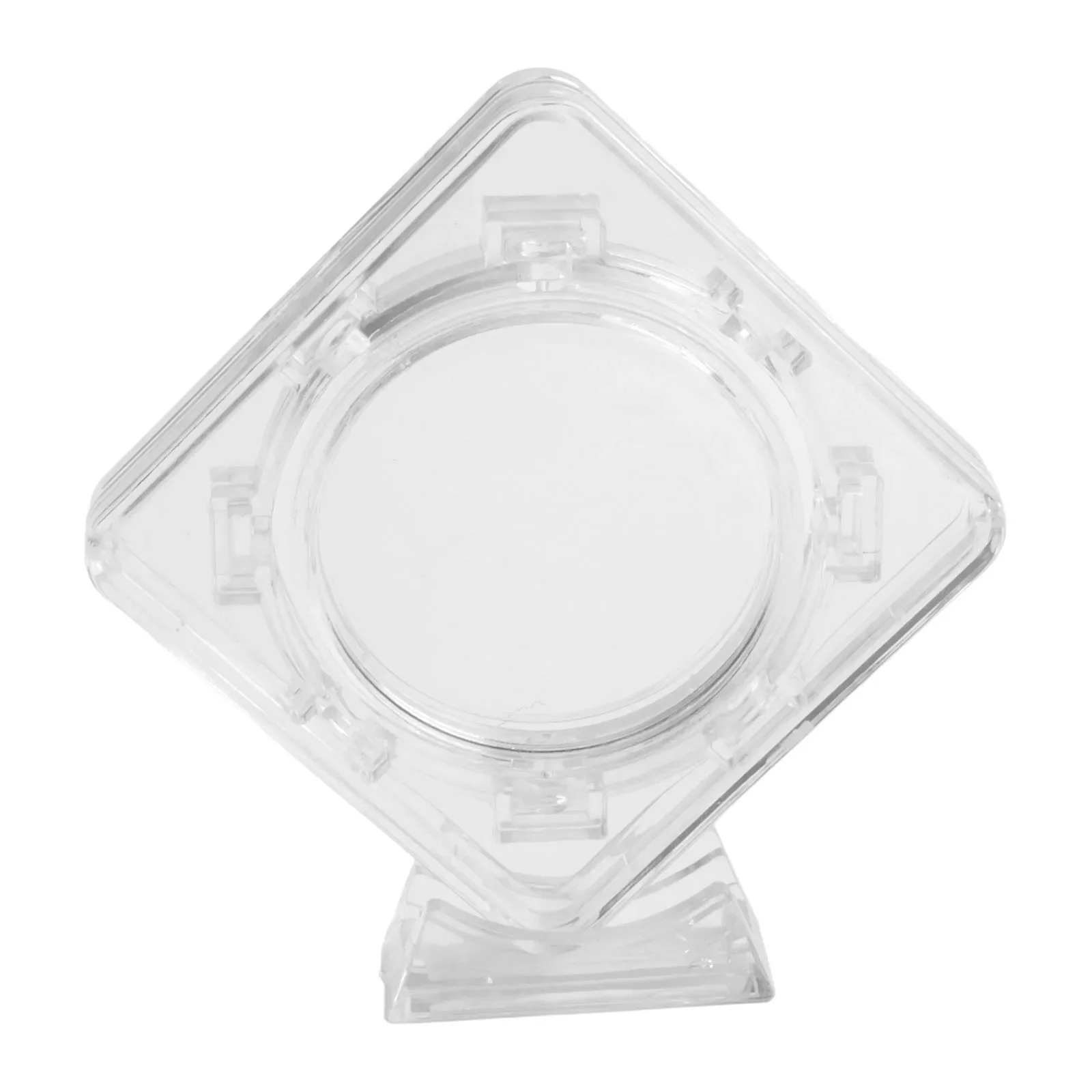 Case Box Acrylic Coin Storage Organization Rotating Bracket Transparent Without Inner Cushion 1 Pcs High Quality