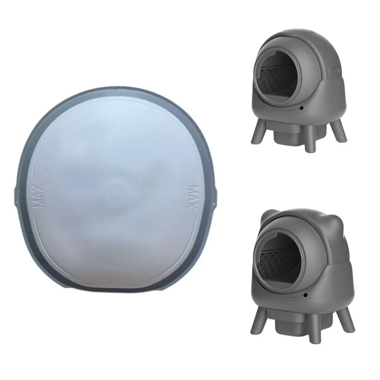Automatic Cats Litter Box Accessories Silicones Mat Replacement Gray Spare Part Seamlessly Pad for Smart Cats Toilet