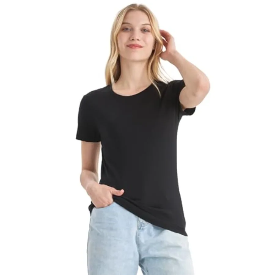 

Футболка из 100% мериносовой шерсти Merino Protect для женщин, с круглым вырезом, коротким рукавом, защитой от запаха, базовый слой, для путешествий и походов