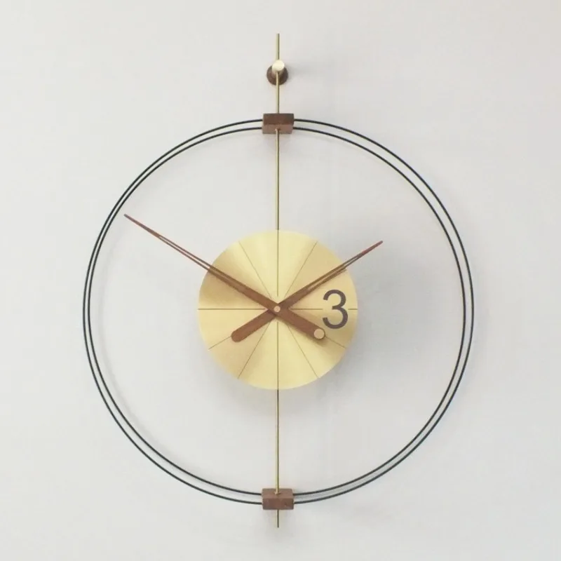 

Aesthetic Metal Wall Clocks Round Luxury Minimalist Silent Clocks Wall Unique Stylish Clock Modern Watches Home Decoration