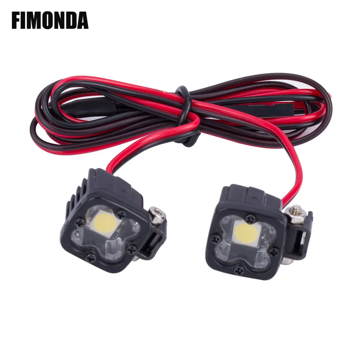 2pcs RC Car Bright LED Lights Spotlight for 1/8 1/10 RC Crawler Car Axial SCX10 III CJ7 Wraith Capra VS4-10 Simulation DIY Parts