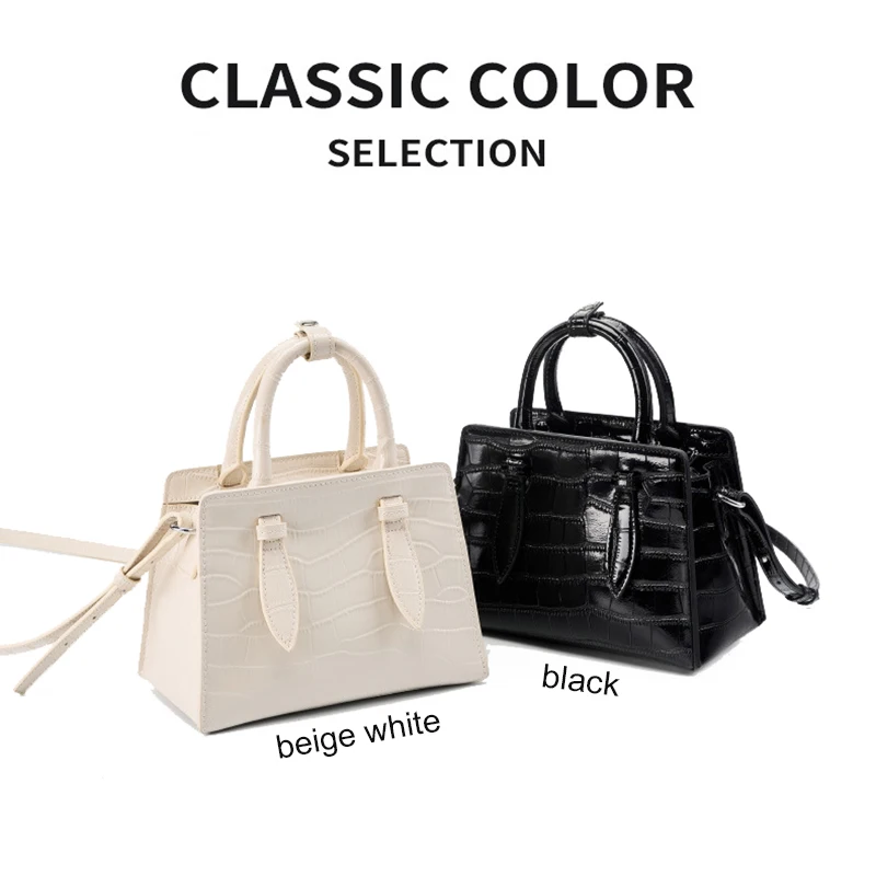 2025 المرأة الفرنسية البساطة الصغيرة مربع سبليت الجلود حقيبة يد صغيرة السيدات حقيبة كتف كروسبودي للاستخدام اليومي والتنقل #3