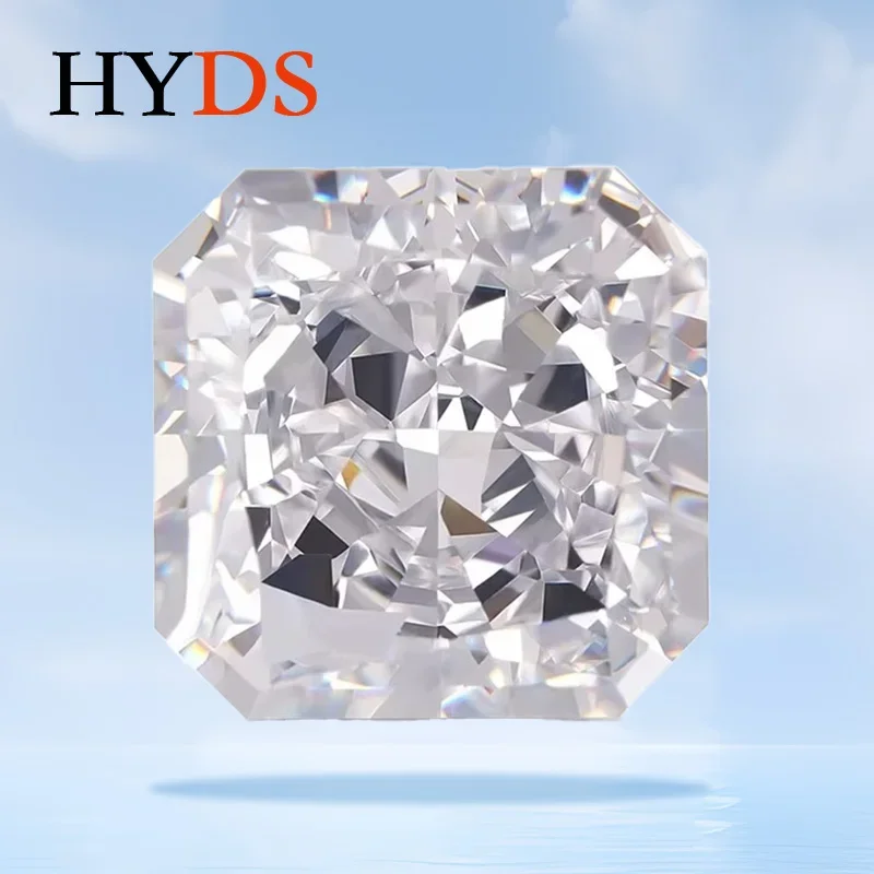 

Cubic Zirconia White Color Crushed Ice Cut Asscher Shape Charms Beads for DIY Jewelry Making Earrings Materials No Certificate