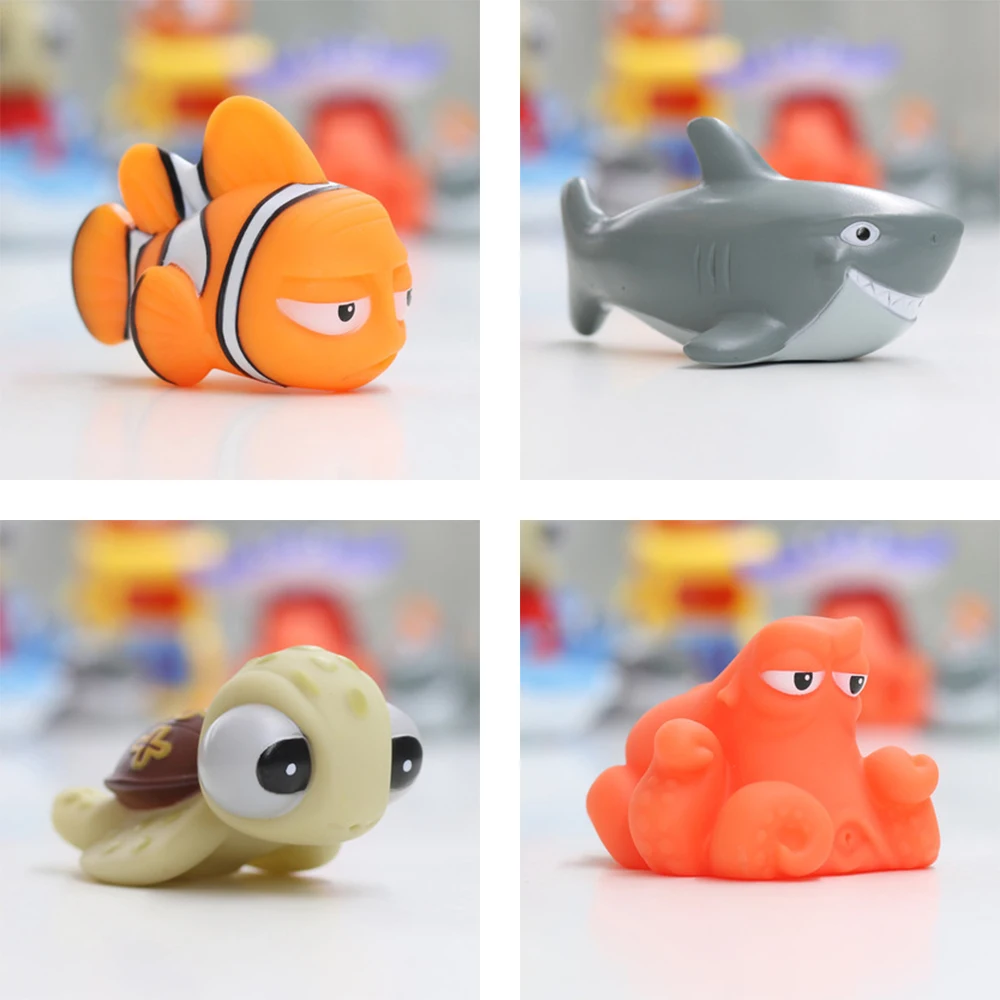 Menemukan ikan mandi bayi mainan semprotan anak-anak lucu lembut karet Float semprot air mainan Remas kamar mandi bermain hewan untuk anak-anak