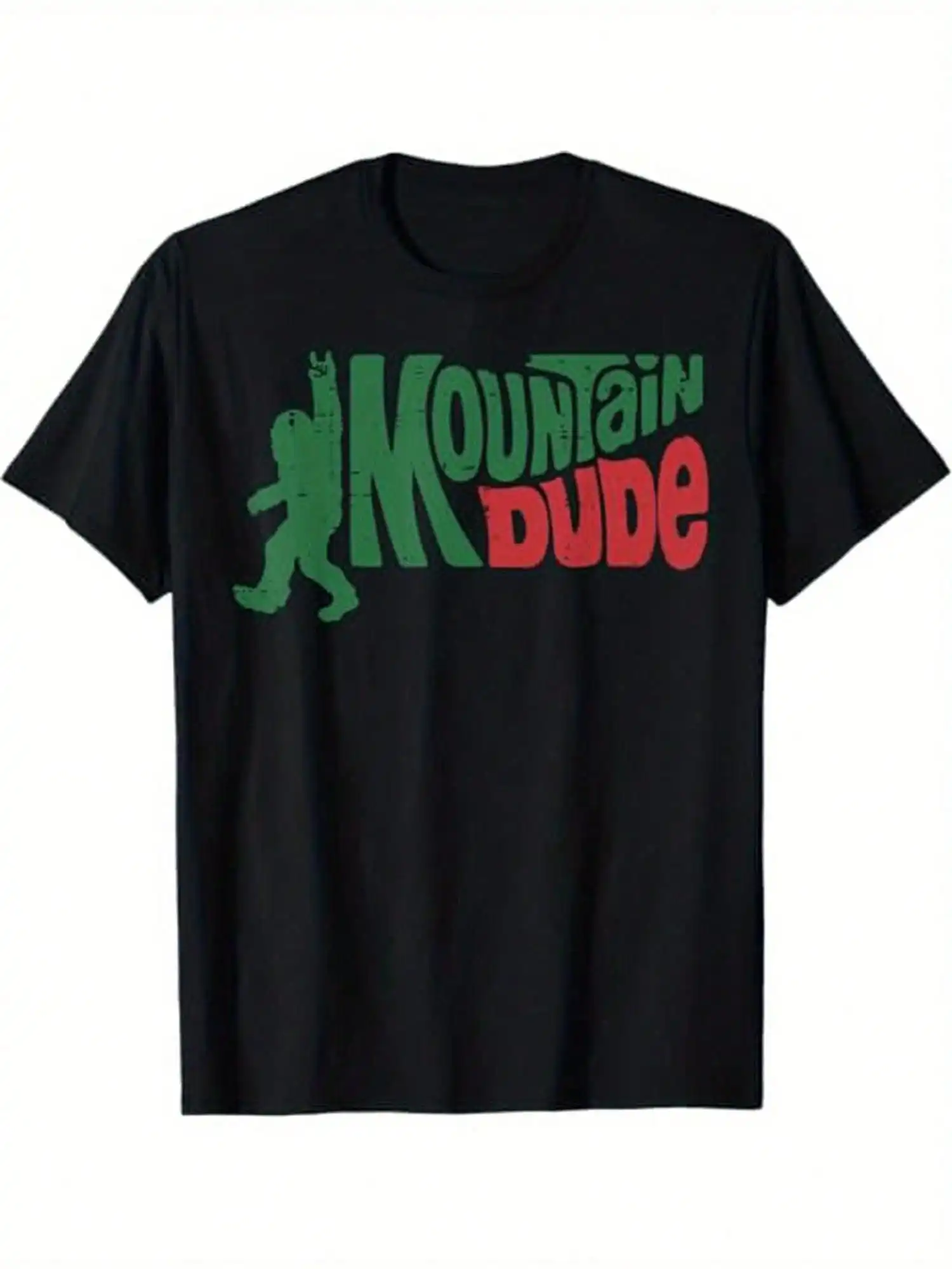 

Mountain Dude Graphic Tee - Unisex Cotton T-Shirt with Sasquatch Rocker Design, Breathable & C | Graphic Print Tee | Durable