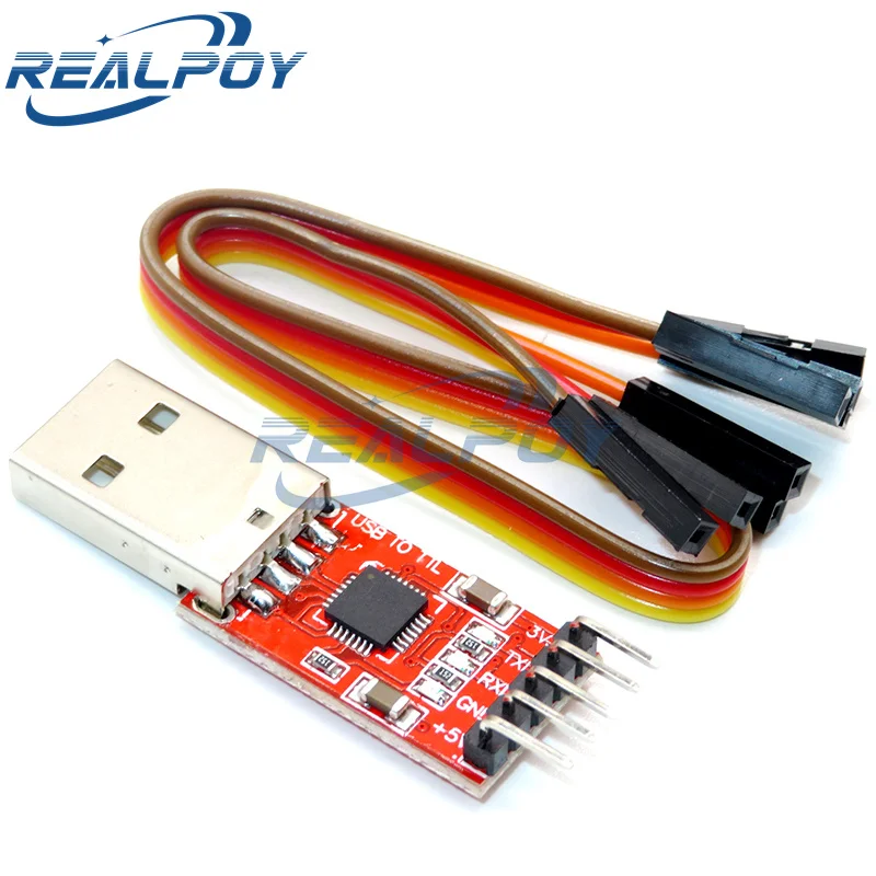 1pcs CP2102 module USB to TTL serial UART STC download cable PL2303 Super Brush line upgrade With Cable (RED)