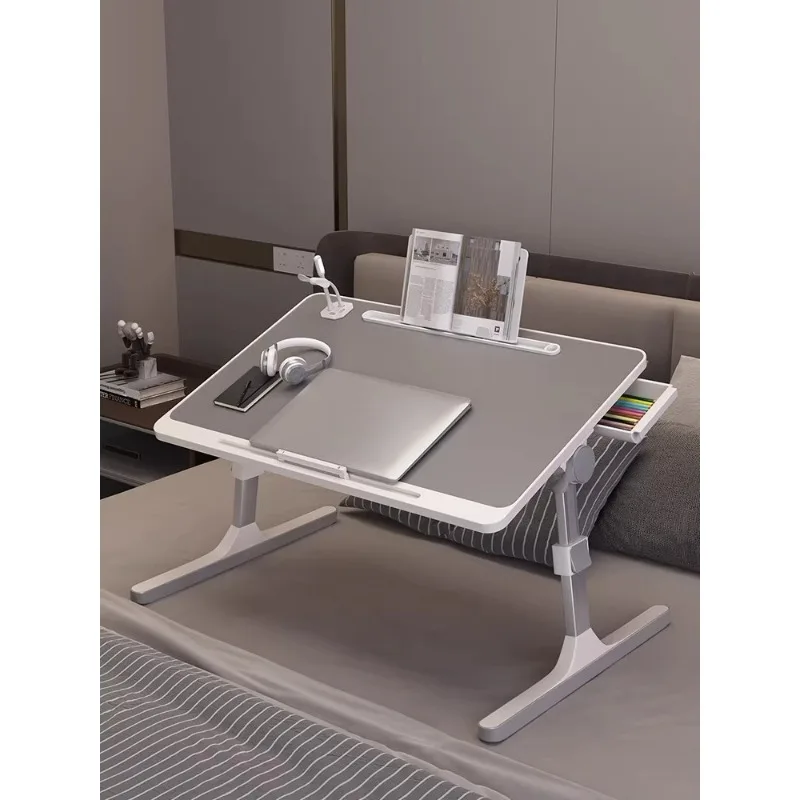 Lifting folding bed, small table,  student writing desk, learning to adjust the height bracket,, lazy laptop,
