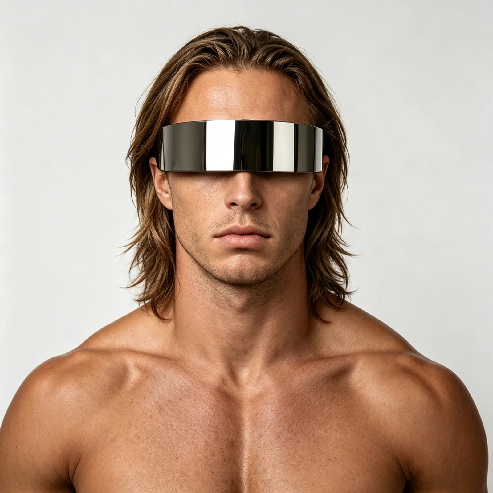 Futuristische Spiegelvisier-Sonnenbrille für Männer und Frauen Cyberpunk Shades Y2K Punk Rave Party Bühnen-Cosplay Spiegelgläser ﻿ – Detail 11