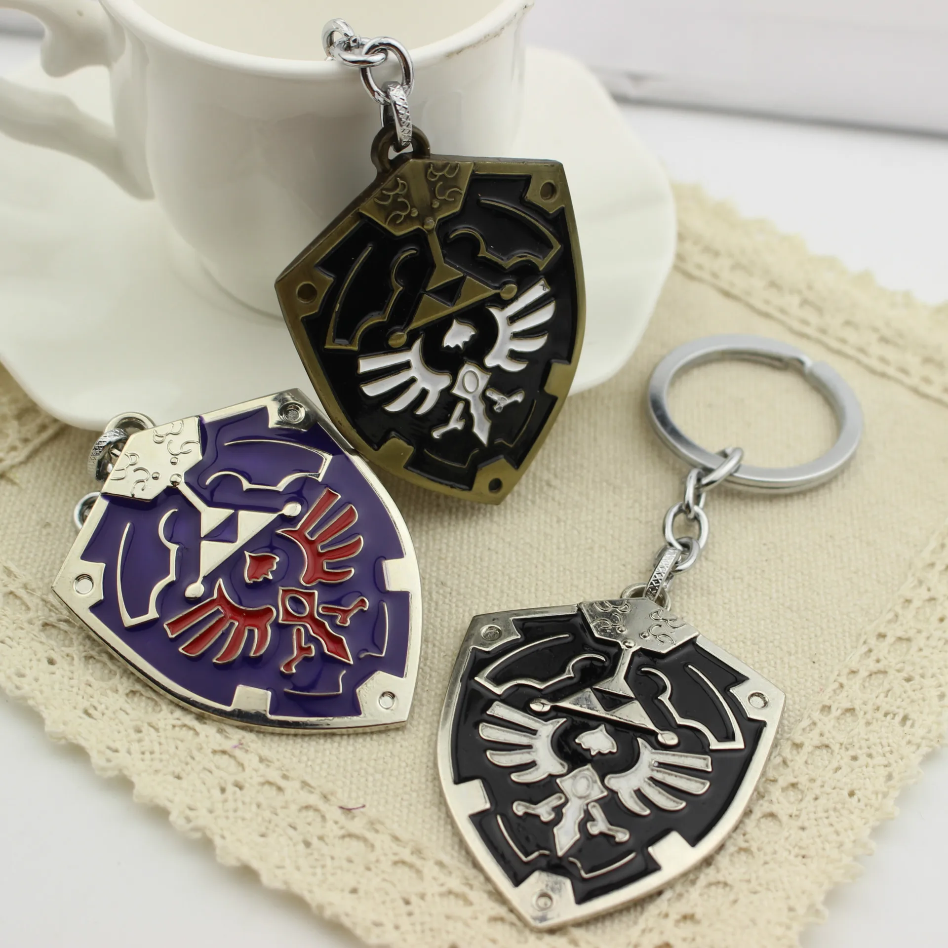 Porte-clés Game Helpdas Shield pour homme, pendentif Symdains, porte-clés en métal émaillé, accessoires de bijoux, cadeau