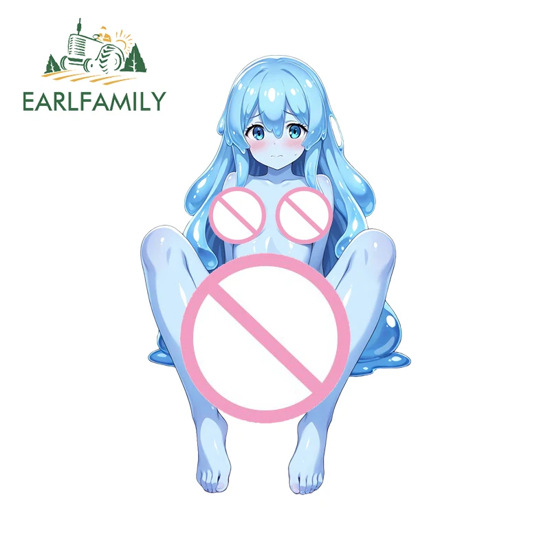EARLFAMILY العارية أنثى المبارز سيارة ملصق Waifu الوحل فتاة أنيمي الثلاجة ملصق مائي الرسومات سيارة التصميم واقية من الشمس الشارات #3