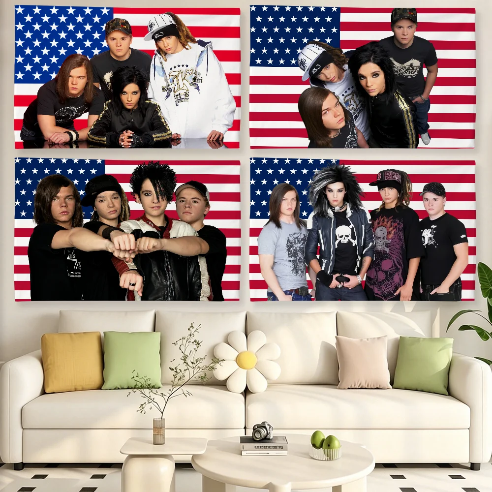 Rock Band T-Tokio Hotel flag For Living Room Home Dorm Decor Wall Outdoor Camping Party Banner Gifts