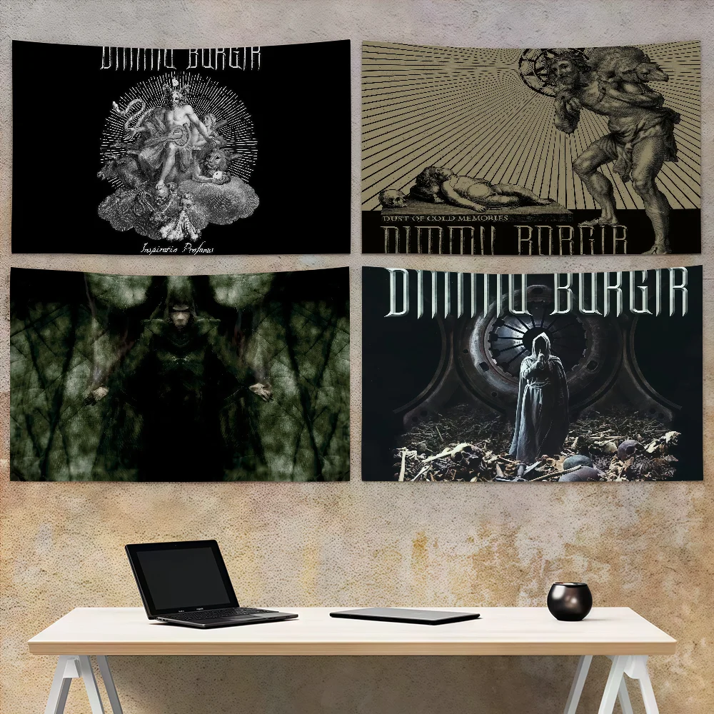 Bandera de la banda D-Dimmu B-Borgir-ES, decoración artística para picnic, fiesta, hogar, camping, pancarta para fiesta al aire libre