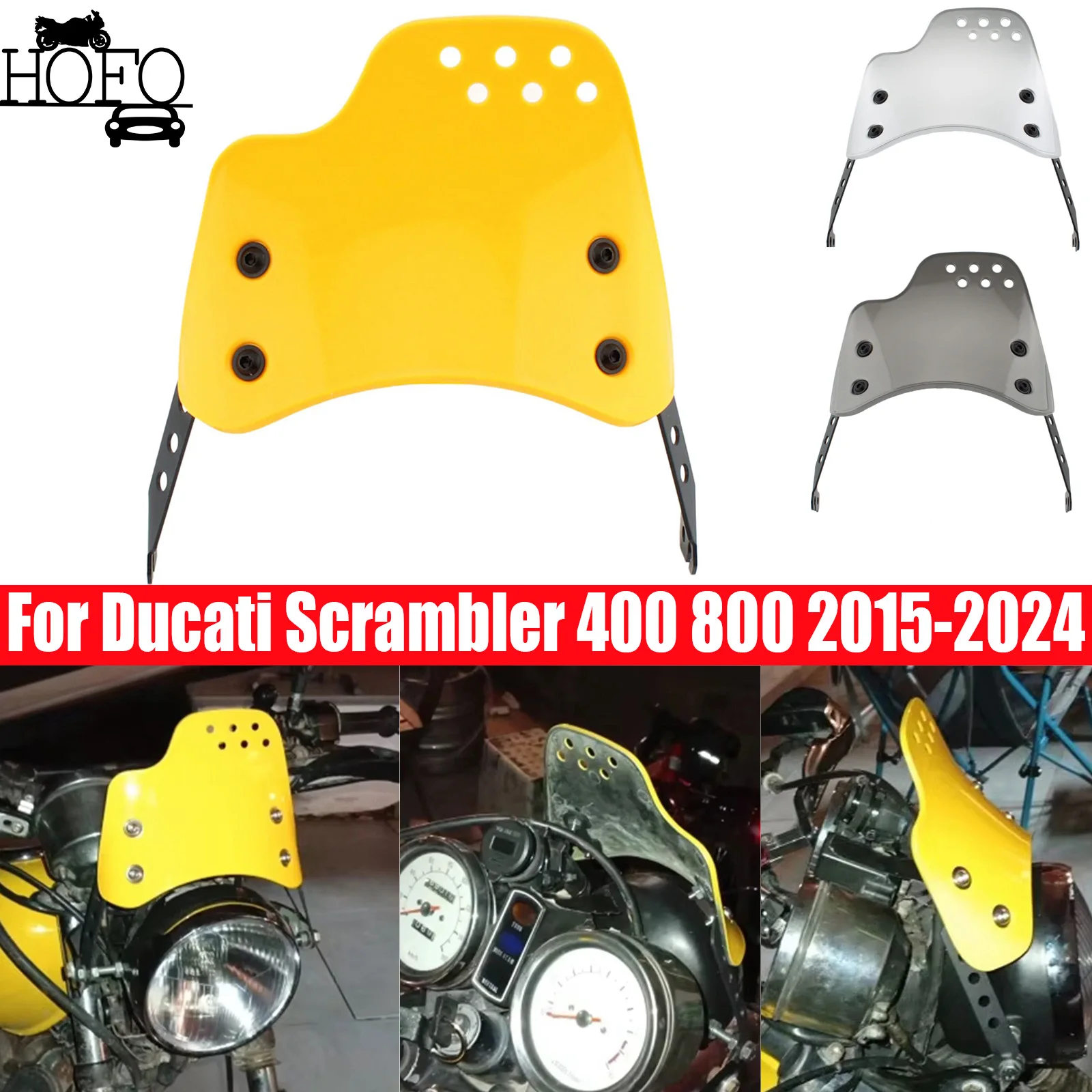 

Лобовое стекло мотоцикла, ветрозащитный экран, дефлектор ветра для Ducati Scrambler 400 800 2015-2024