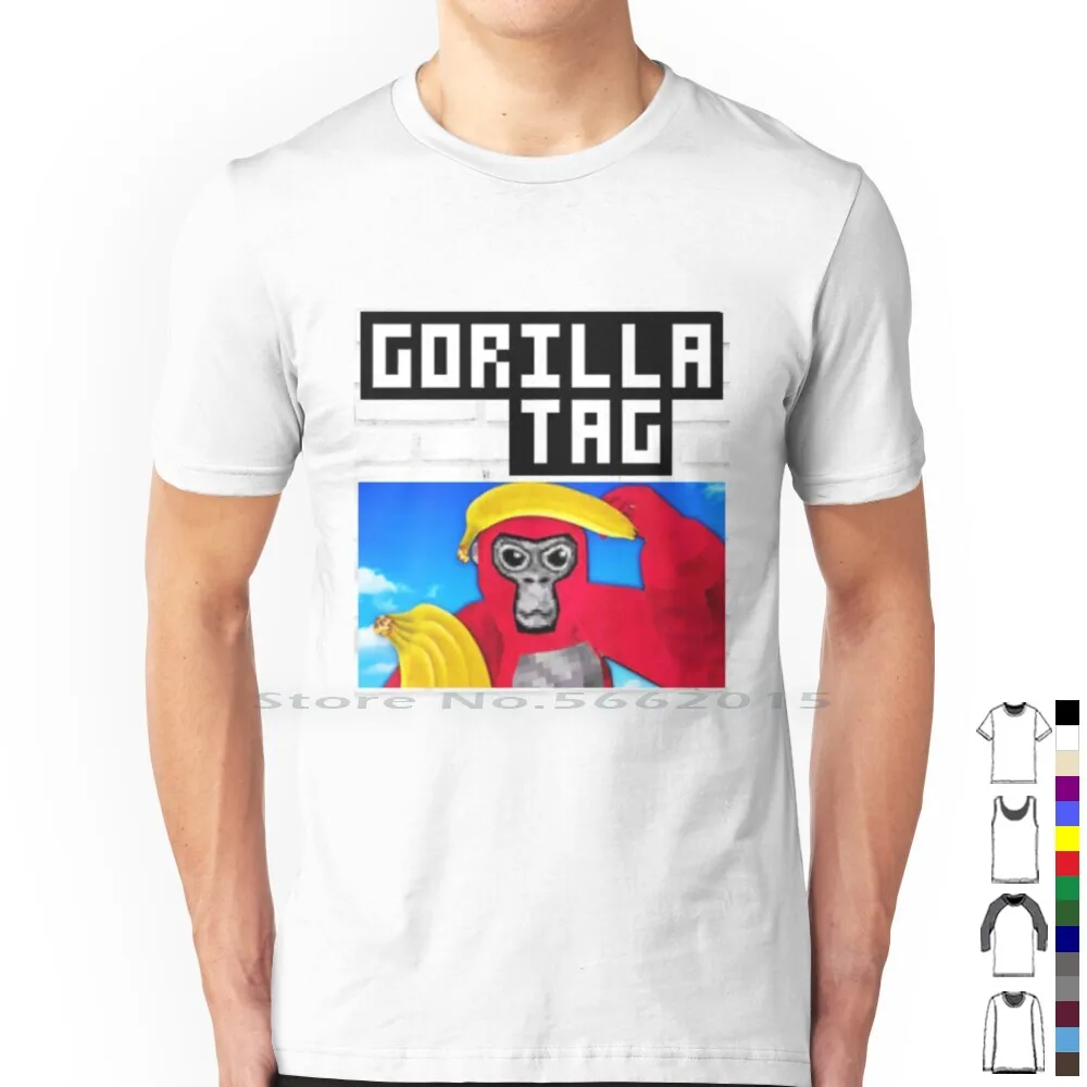 Banana _ S For Gorilla Tag T Shirt 100% Cotton Vr Jmancurly Gorilla Tag Pro Ape Banana Gamer Gorilla Tag Logo Cool Funny