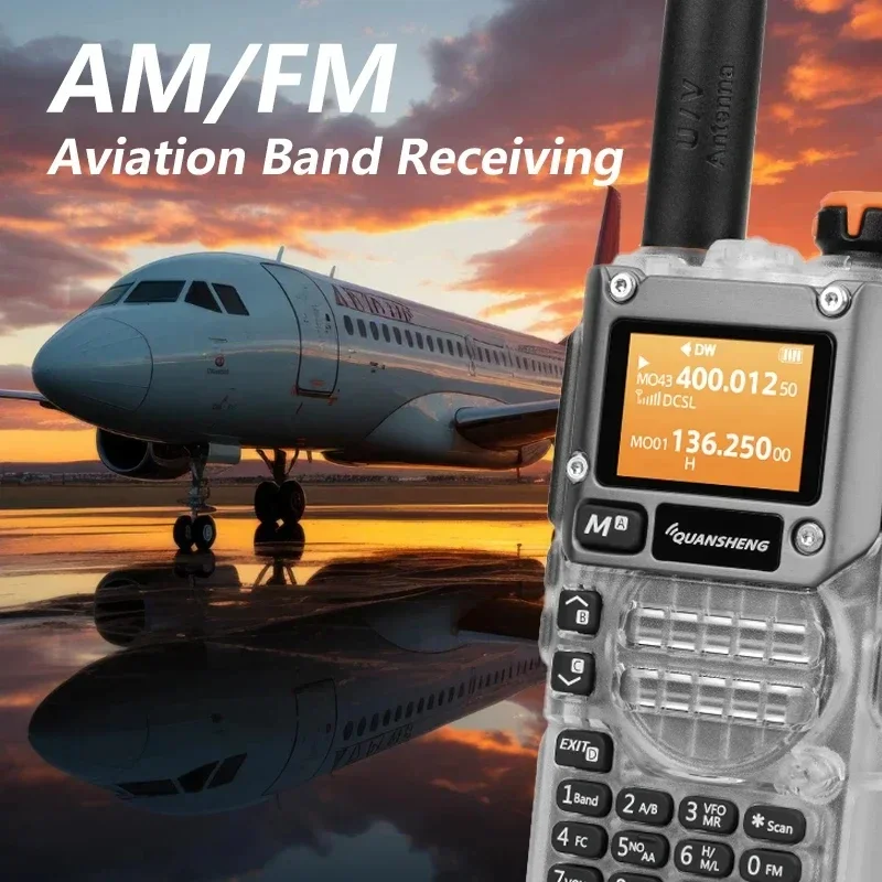 

Quansheng UV-K6 UHF VHF Walkie Talkie UV-K5(8) 512KB Big Memory AM FM USB-C NOAA Wireless Copy Frequency Upgrade Of UV-K5 Radio