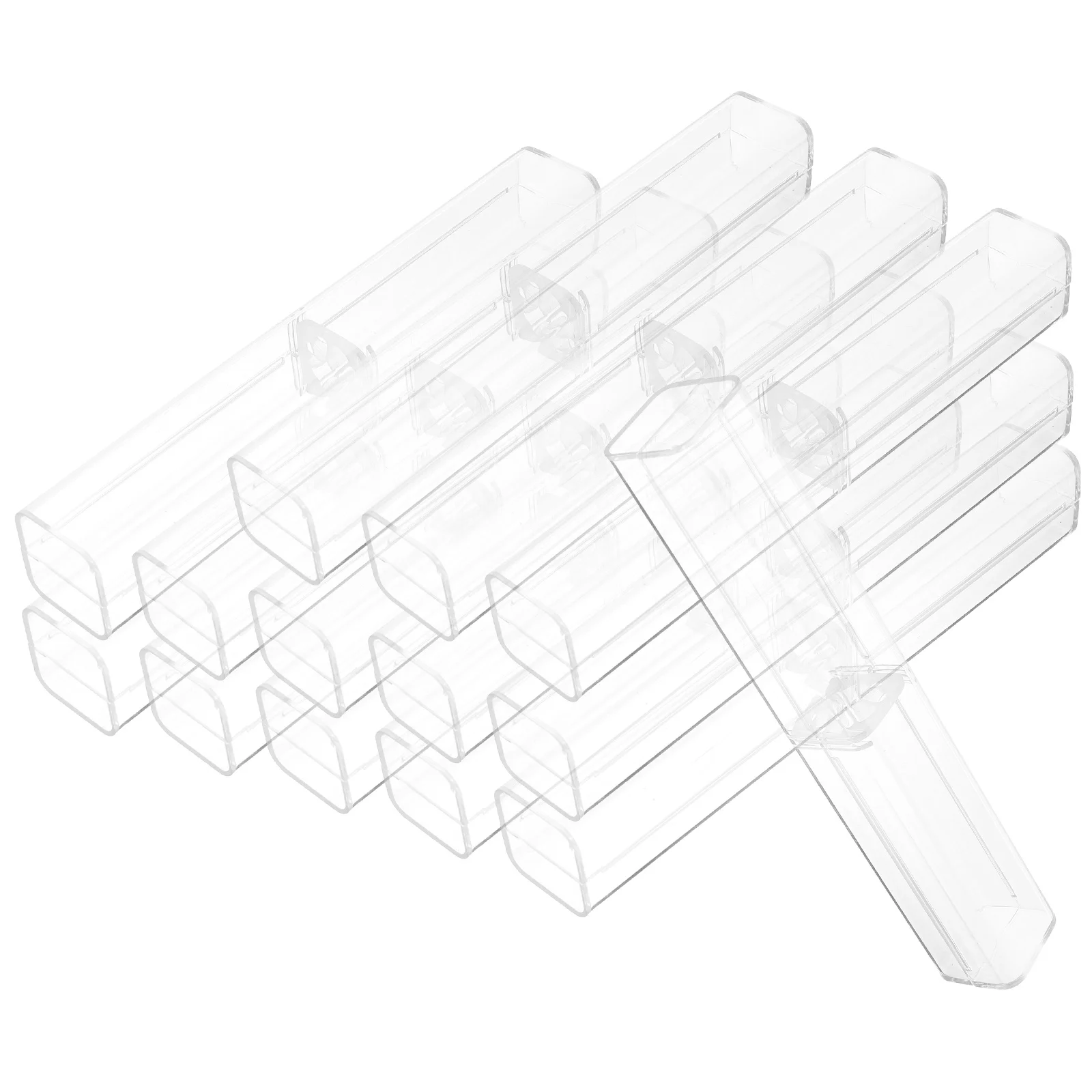 25 Pcs Transparent Pencil Case Cases Holders Gift Boxes Empty Small Plastic Writing