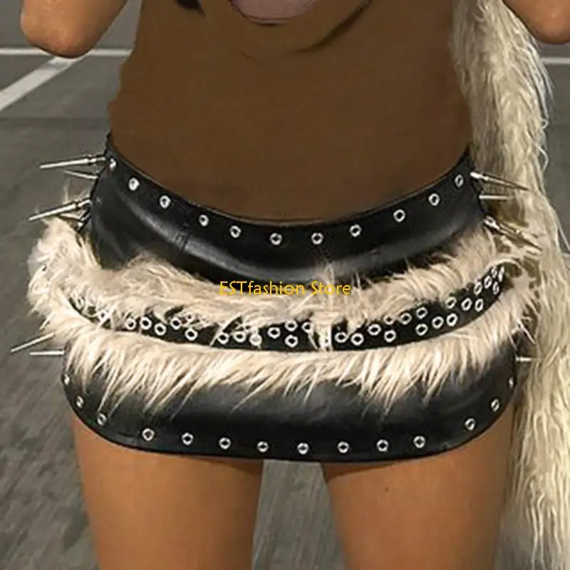 Y5GC حزام خصر من مزيج الجلد الفخم، حزام خصر عصري، حزام خصر قابل للتعديل للأفراد الأنيقين #3