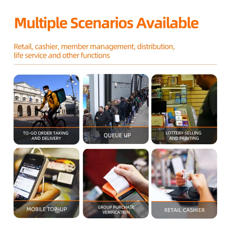 SUNMI OS Other Pos Sunmi V2S 4G GMS Android محطة متنقلة ذكية محمولة AA