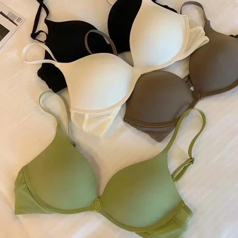 حمالة صدر نسائية من BANERDANNI حمالة صدر مجوفة خالية من الأسلاك وإغلاق أمامي خفيفة الوزن قابلة للتنفس بدون خياطة مريحة للصدر الصغير