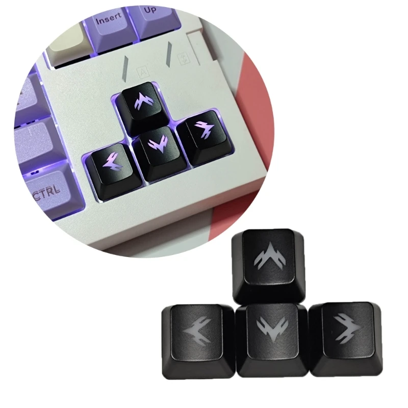 ABS Backlit Keycap Set WASD Directions Personalized Mechanical Keyboard Keycaps Backlit Keycap Shine-Through Drop Shipping