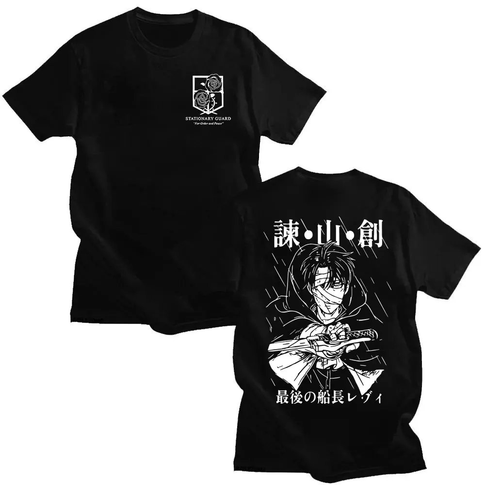 camiseta-de-anime-japones-attack-on-titan-mikasa-ackerman-eren-jaeger-camisetas-de-manga-oversized-em-algodao-casual-streetwear
