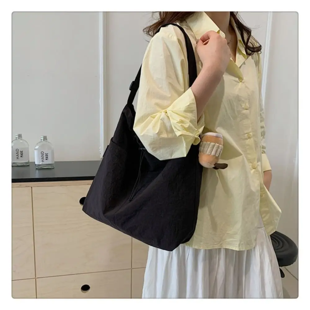 2024 Fashion Women Shoulder Bag Solid Color Casual High Quality Tote Bag Nylon Basic Style Crossbody Bag