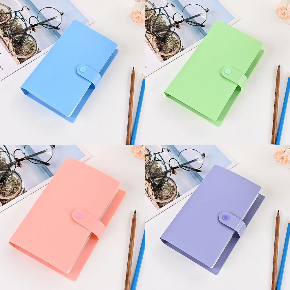 Portable 4 Color 100 Bills Collection Banknote Album Waterproof Inner Leaf Money Storage Book Large-Capacity Tickets Cards Book