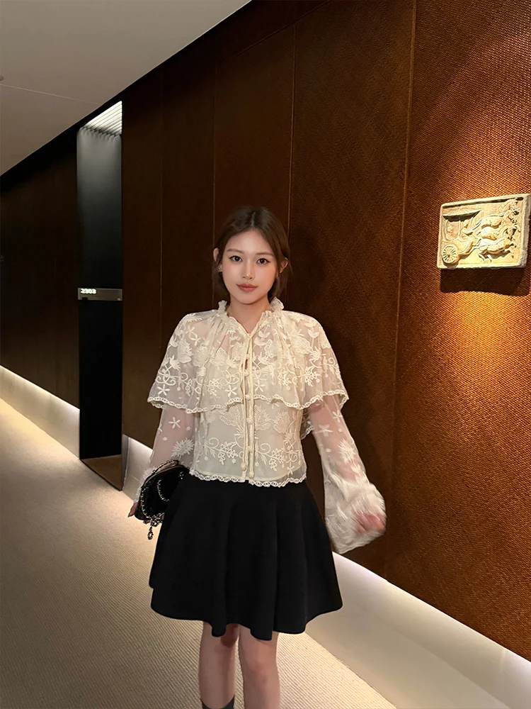 

Юбка женская универсальная А-силуэта с высокой талией, вязаная, шерстяная, винтажная, с цветочным узором, черная, для повседневной носки и офиса