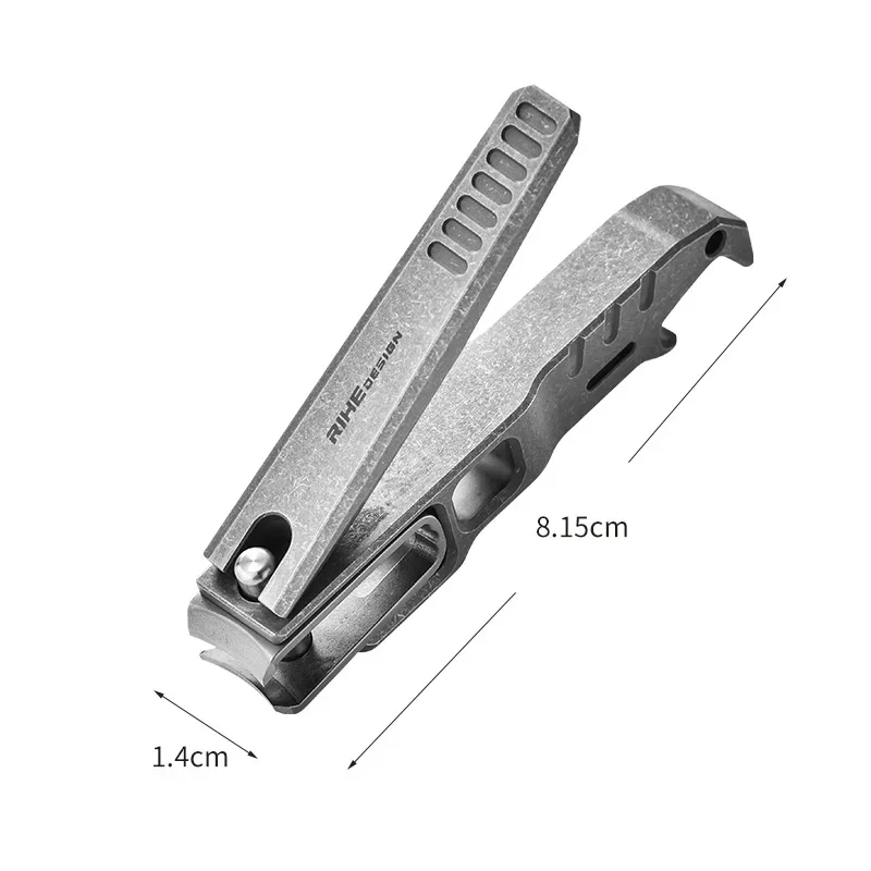Imagem -06 - Edc Titanium Alloy Nail Clippers Cortador de Unhas High End Anti Splash Outdoor Camping Tools