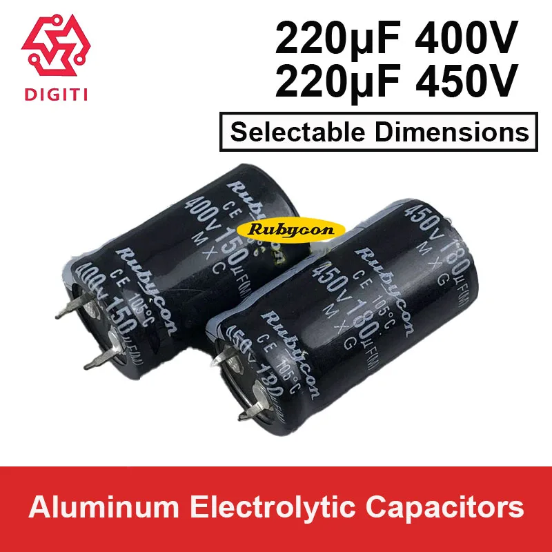 Алюминиевые электролитические конденсаторы RUBYCON, радиальные защелкивающиеся 400 В 220 мкФ 450 В 220 мкФ 150 мкФ 180 мкФ 400 В 20 мкФ 150 мкФ 220 мкФ супер конденсаторы