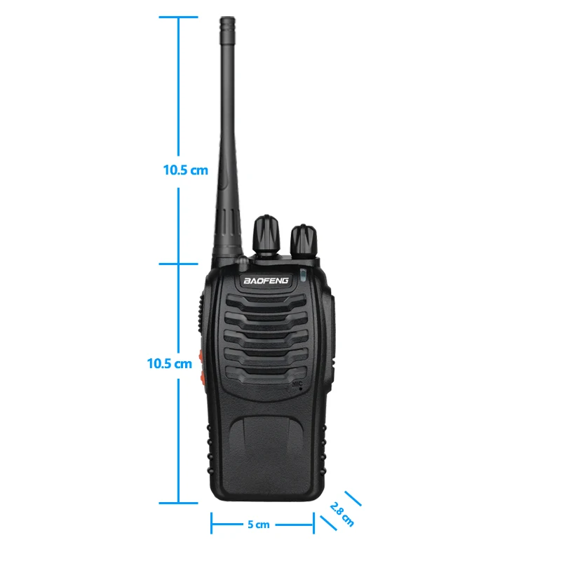 Baofeng-walkie-talkie BF-888S 888s, Radio bidireccional de largo alcance, UHF, 5W, 400-470MHz, BF888s, BF 888S, 666S, H777, para Hotel de caza