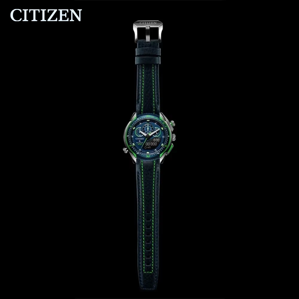 CITIZEN Watch Men\'s Light Eco Drive Men\'s Waterproof Diving Watch Luminous Stainless Steel Strap Sports Watch JW0148-12L